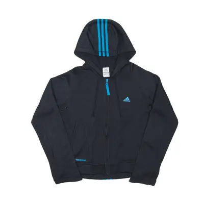 ADIDAS 2006 Clima Warm Hoodie Black Full Zip Womens UK 14