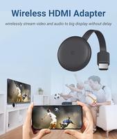 1080P Wireless Display Adapter, Wireless HDMI Display Dongle Adapter HD Screen Mirroring for Phone Tablet TV, USB Connected, ...
