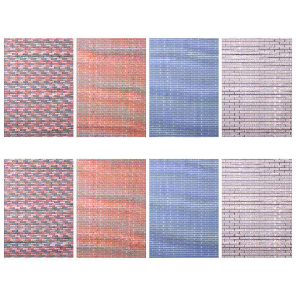 8Pcs 4 Colors Miniature Wallpapers