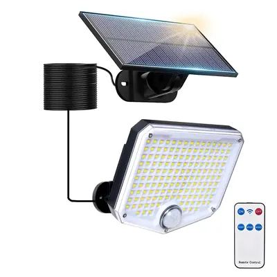 BORNERWHITE Solar Flood Lights, High Brightness LED 9000K, 3 Lighting Modes , Solar Motion Lights Outdoor Waterproof with Rem...