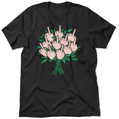 Flowers - Black T-Shirt