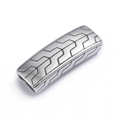 Retro 304 Stainless Steel Slide Charms/Slider Beads