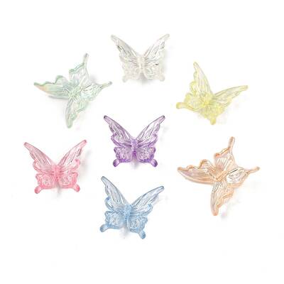 Transparent Acrylic Iridescent Beads