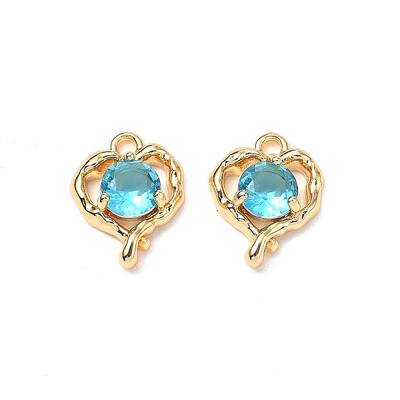 Brass Micro Pave Cubic Zirconia Pendants