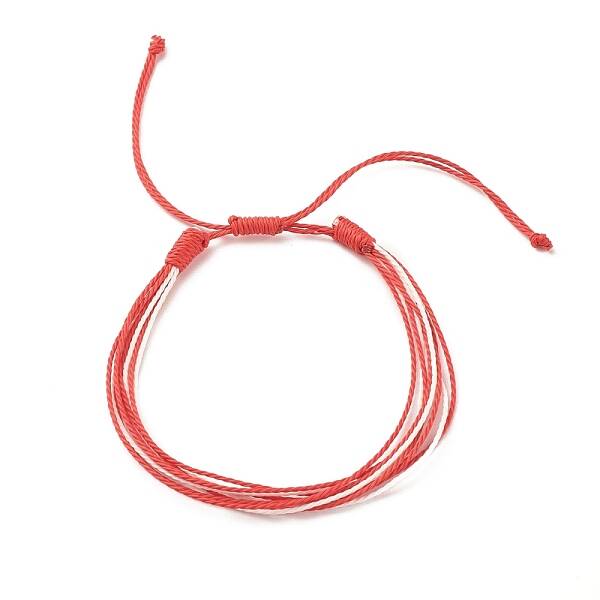Waxed Polyester Multi-strand Bracelet