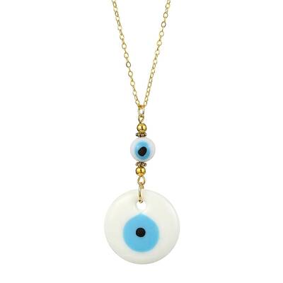 Lampwork Evil Eye Pendant Necklace