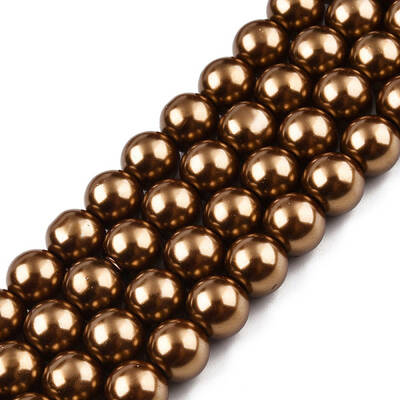 Baking Painted Glass Pearl Bead Strands