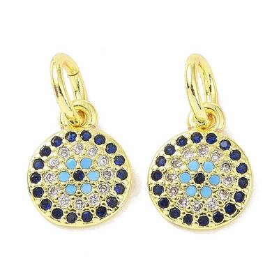 Real 18K Gold Plated Brass Micro Pave Cubic Zirconia Pendants