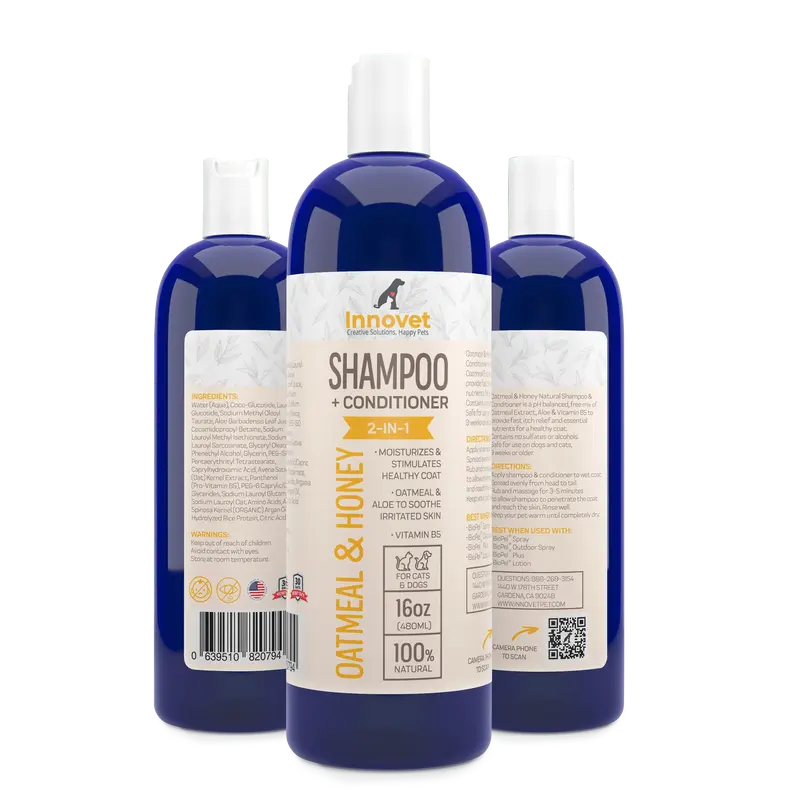 All Natural Oatmeal & Honey Shampoo + Conditioner for Dogs