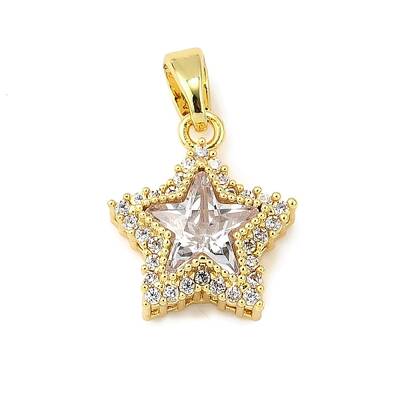Brass Micro Pave Cubic Zirconia Charms