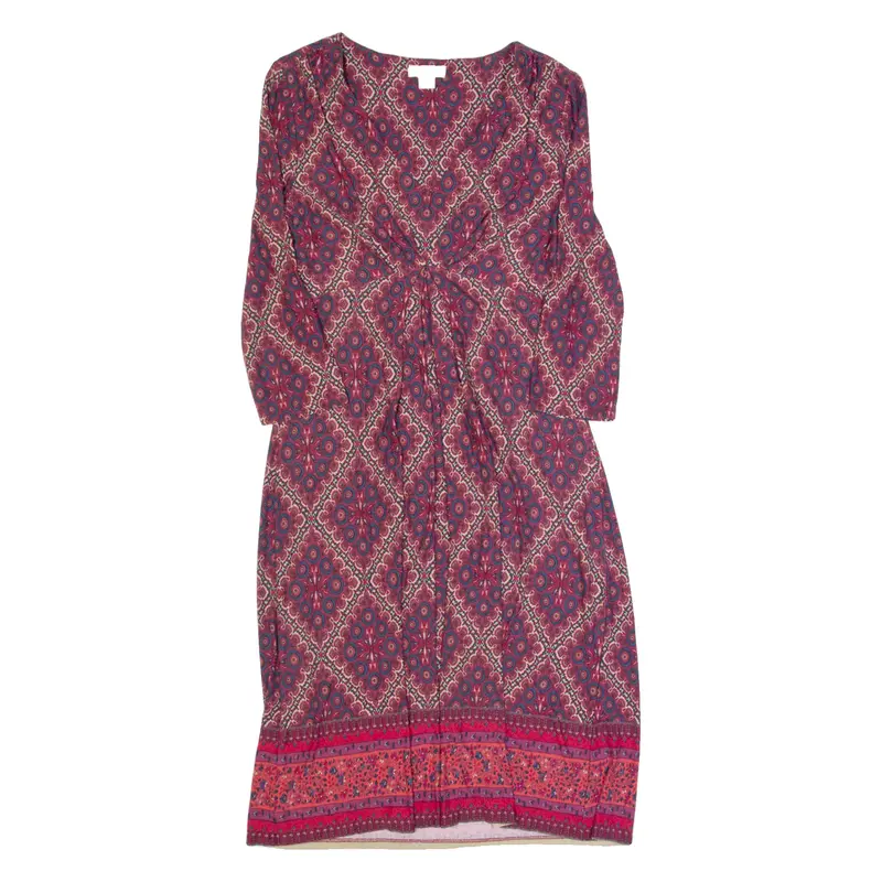 MONSOON Womens Pencil Dress Pink Diamond Midi UK 12