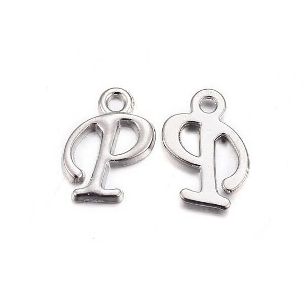 Platinum Plated Alloy Letter Pendants