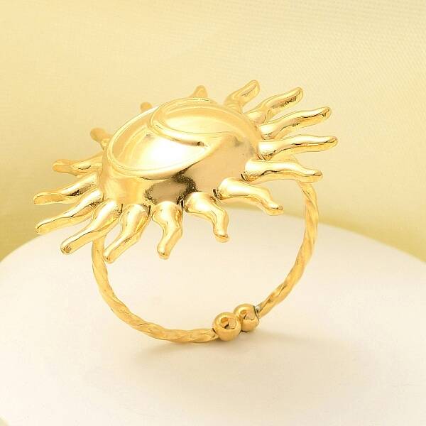 304 Stainless Steel Open Cuff Ring for Women
