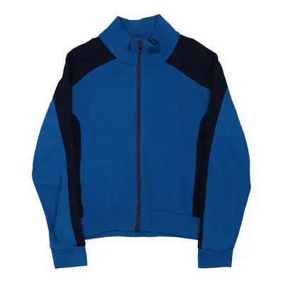 Euro Acril Zip Up - Small Blue Cotton Blend