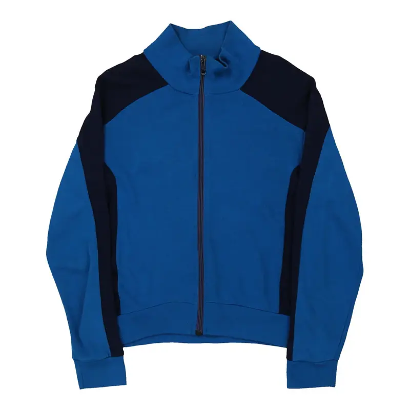 Euro Acril Zip Up - Small Blue Cotton Blend