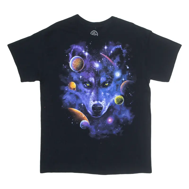 DOM Galaxy Wolf Mens T-Shirt Black L