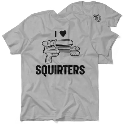 I Love Squirters - Heather Gray Hi-Vis T-Shirt