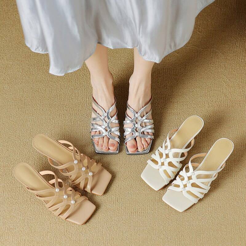 CHIKO Zainab Open Toe Stiletto Slides Sandals