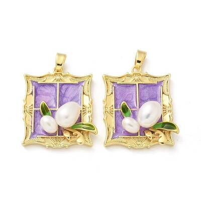 Brass Enamel Pendants