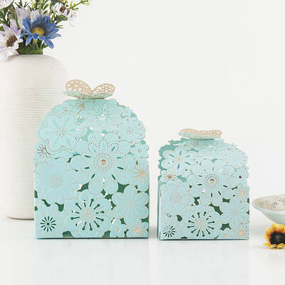 Hollow Floral Paper Gift Box