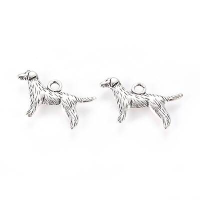 Tibetan Style Alloy Puppy Pendants