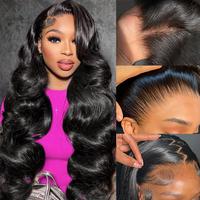 Pizazz 220 Density Lace Front Wig Human Hair Pre Plucked Pre Bleached HD Lace Frontal 13x6 Body Wave Wig With Baby Hair Affor...
