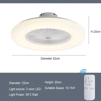 Simple Modern Home Quiet With Electric Fan | Color: Design1 | Electrical outlet: 110V | quantity: Remote control