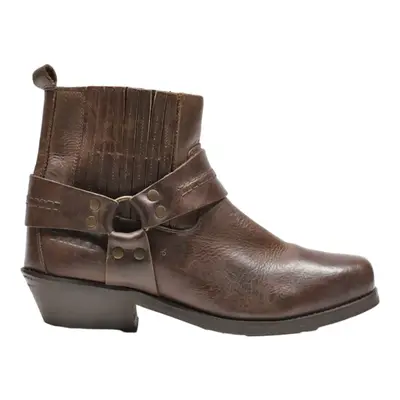 FOOT BREAK Ankle Boots Brown Leather Mens UK 8