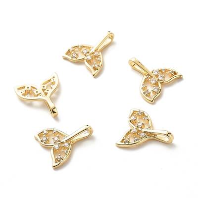 Eco-Friendly Brass Clear Micro Pave Cubic Zirconia Pendants