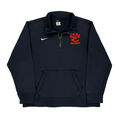 Field Hockey Nike 1/4 Zip - Large Black Cotton Blend