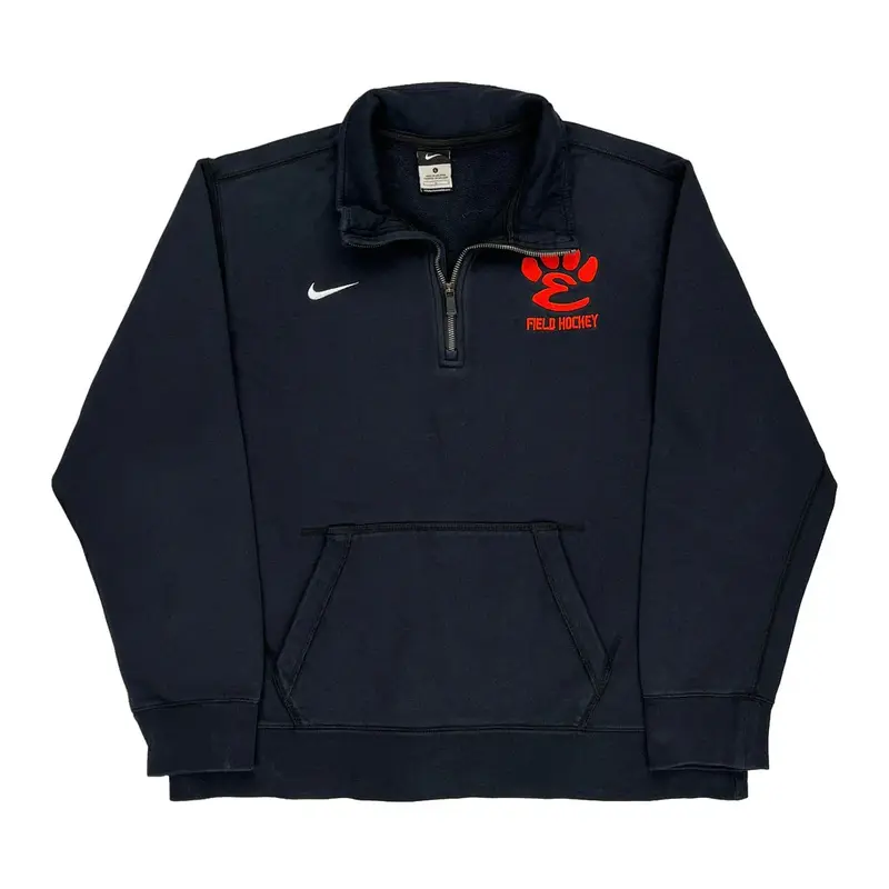 Field Hockey Nike 1/4 Zip - Large Black Cotton Blend
