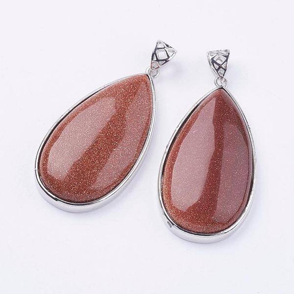 Synthetic Goldstone Big Pendants