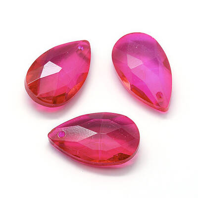 Faceted Glass Pendants