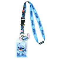 Disney Lilo and Stitch Tropical Breakaway Lanyard ID Badge Holder with 2\