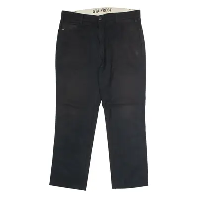 LEVI'S Sta-Prest Mens Trousers Black Regular Tapered W34 L29