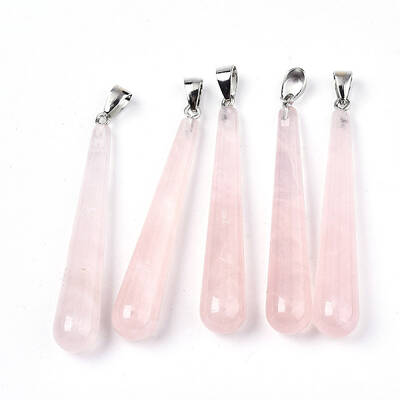 Natural Rose Quartz Big Pendants
