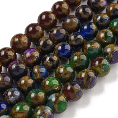 Synthetic Gold Clinquant Stone Beads Strands