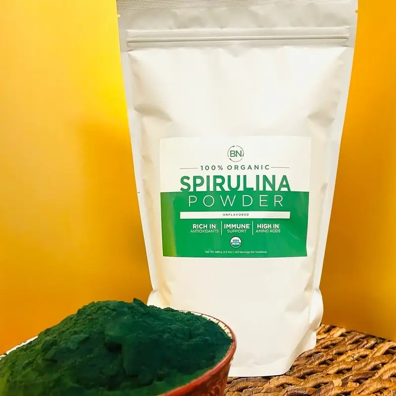 Better Nutrition Organic Spirulina Powder USDA Certified,SuperFood 2.2lbs (998g)