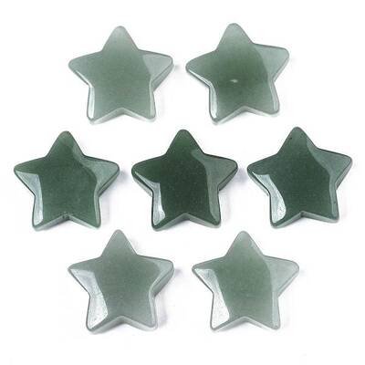 Natural Green Aventurine Star Shaped Worry Stones