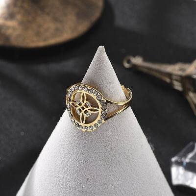 201 Stainless Steel Cuff Rings for Women