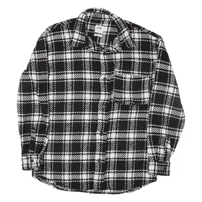 ZARA Chore Knit Jacket Black Wool Check Mens S
