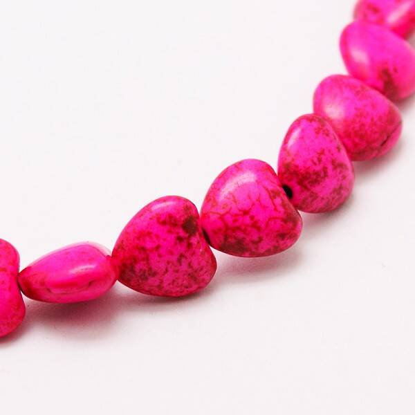 Heart Synthetic Turquoise Beads Strands