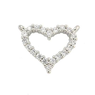 Rack Plating Brass Micro Pave Clear Cubic Zirconia Charms