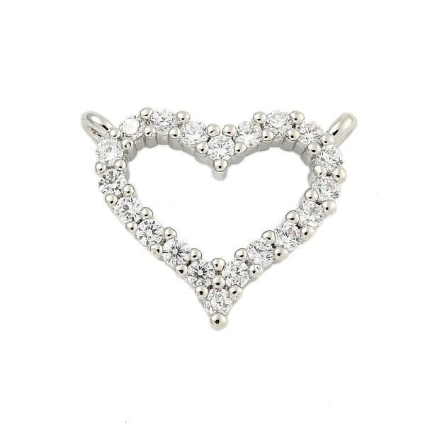 Rack Plating Brass Micro Pave Clear Cubic Zirconia Charms