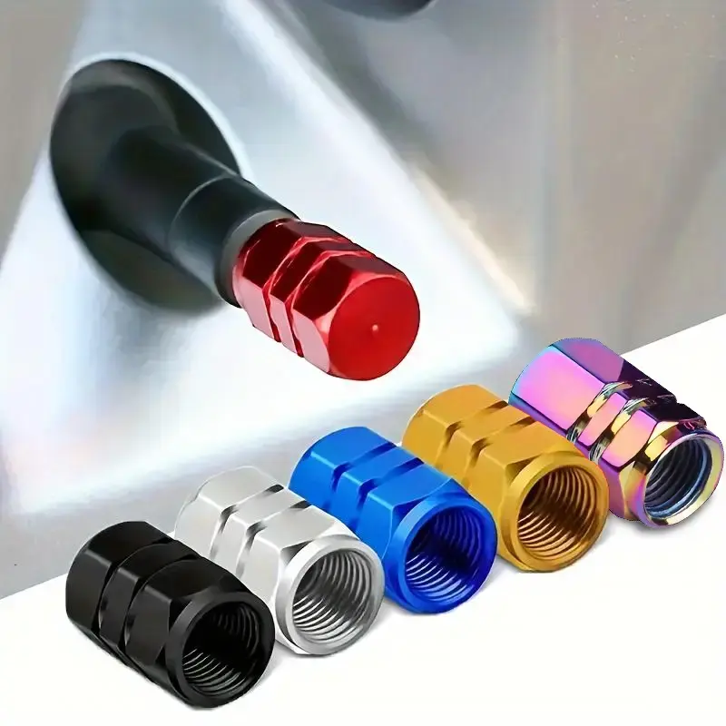 Car Tire Valve Stem Cap (8 Counts), Durable & Dust-proof Car Tire Valve Stem Cover, Easy To Install Stylish Accessories for C...