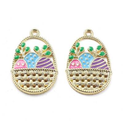 Easter Alloy Enamel Pendants