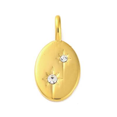 304 Stainless Steel Micro Pave Cubic Zirconia Pendants