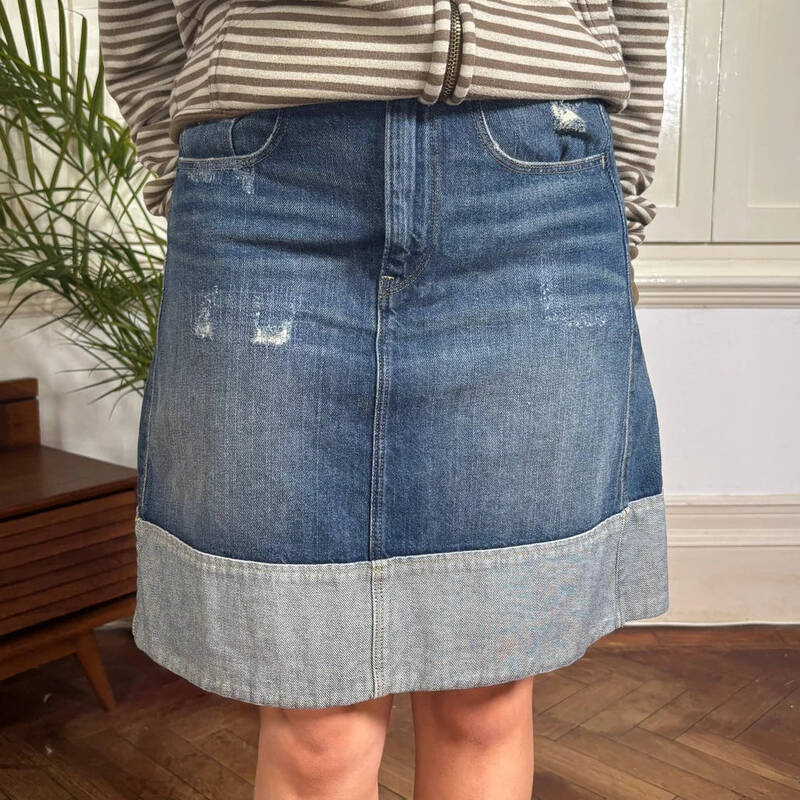 G Star Mini Denim Skirt - 27W UK 8 Blue Cotton