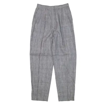 Pleated Trousers Grey Regular Tapered Womens W24 L26