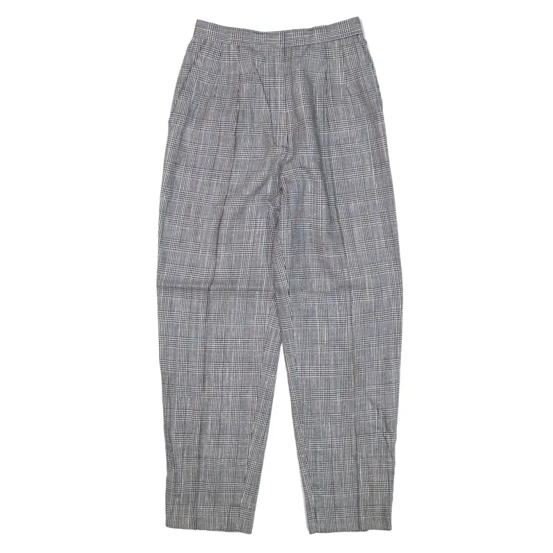 Pleated Trousers Grey Regular Tapered Womens W24 L26